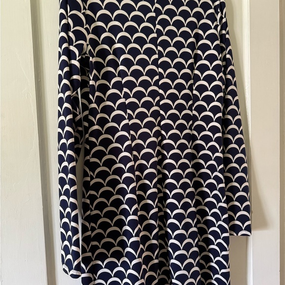 NWT Julie by Julie Brown long sleeve navy and white dress size L - Picture 5 of 6